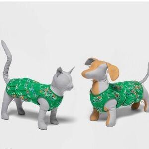 Boots & Barkley dog cat green floral dress size Medium